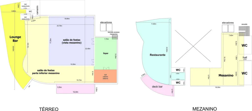 Espaço para casamentos em Campinas - planta do espaço Vitória Hall