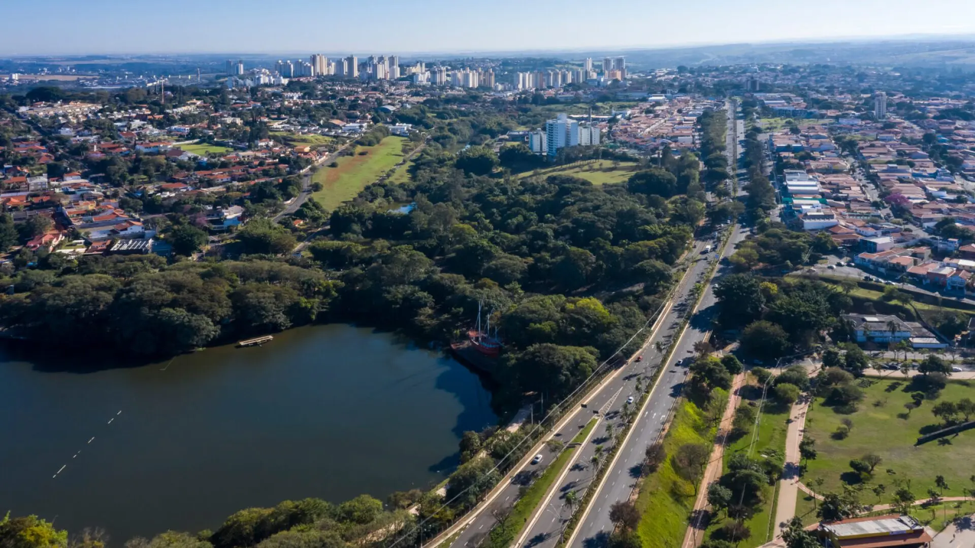 Visão do alto do bairro santa genebra campinas